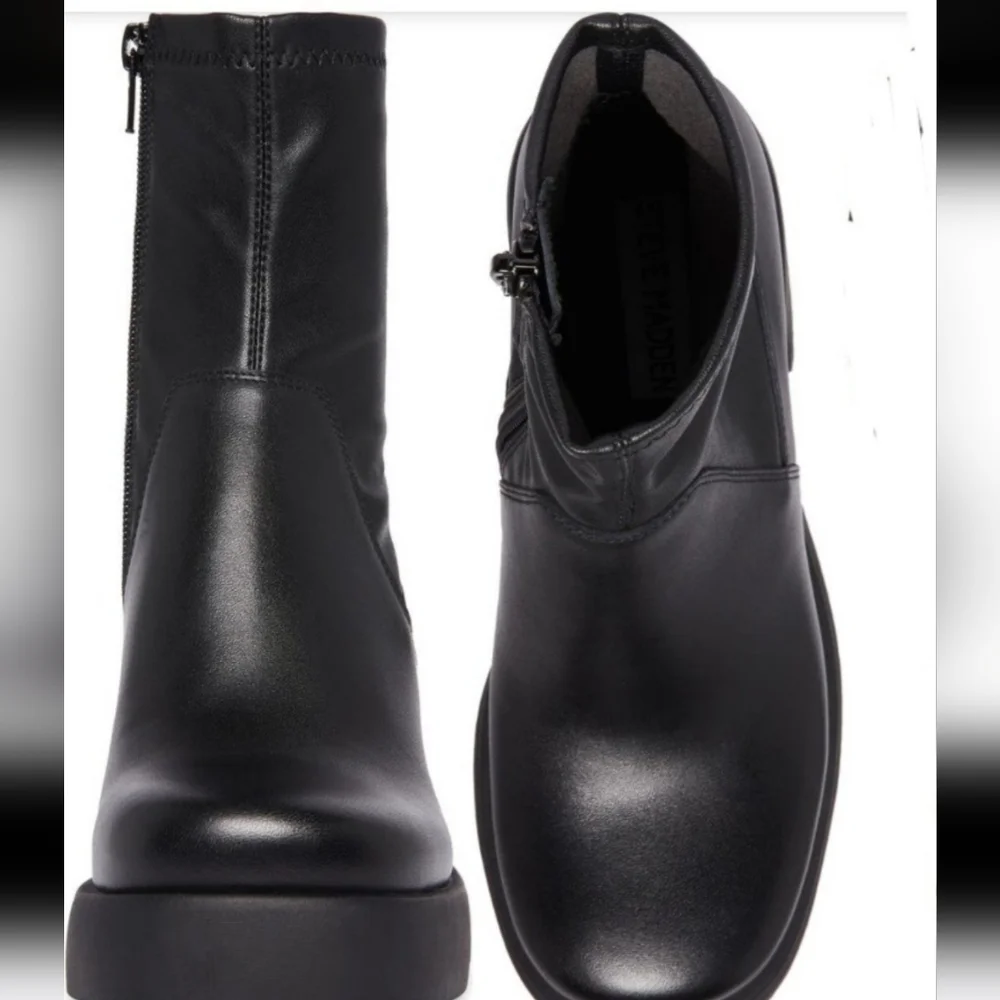 Steve Madden Zeldie Black Leather, Women Size 10. New in box. - Picture 6 of 13